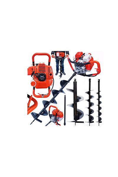 Ondragon Set de foreză de pământ cu 3 burghie, 5.2 kW, motor în 2 timpi, OD 9116