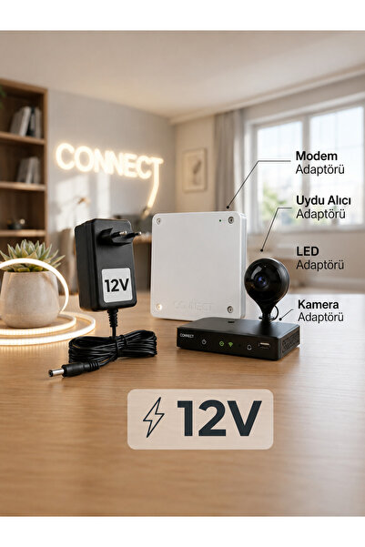 Chavoes 12V Çok Amaçlı Adaptör - Modem, Uydu Alıcı, LED, Kamera Güç Kaynağı (...