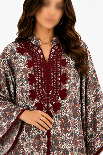 THOGUE Luxurious Women's Jalabiya with Exquisite Embroidery and Flared Butter...
