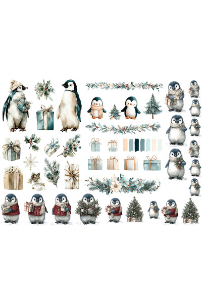TELLGRAF Penguin Themed Sticker Set (21X30 cm 1 Set)