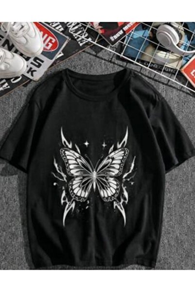 classy moda Unisex Colorful Oversize Printed T-Shirt Streetwear Comfortable F...