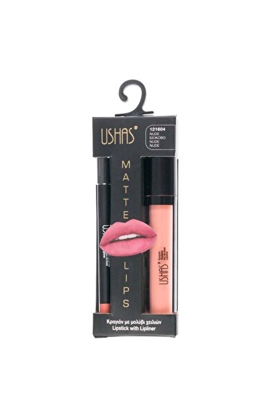 Ushas Nude Lip Gloss and Contour Pencil Top Bottom Set , 3.8 ml