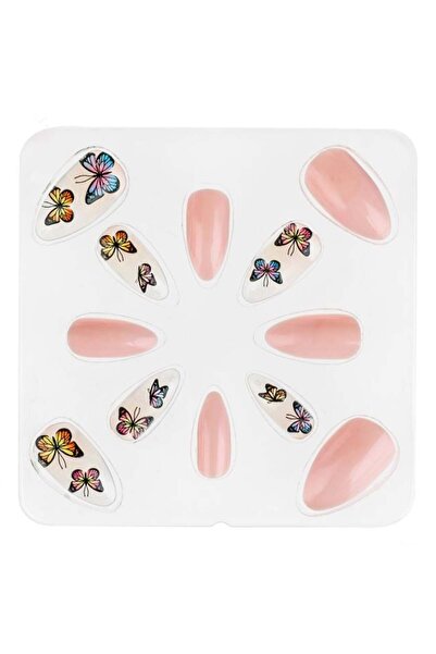 CATIANO Unghii false cu adeziv, model de Vara Patrate Roz Glitter Transparent...