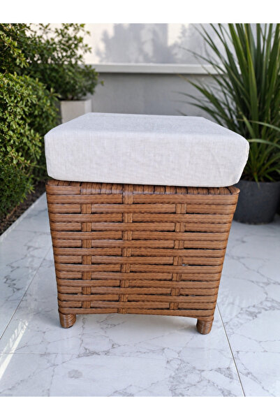 LAVİLLA GARDEN Kumsal Rattan Puf tabure