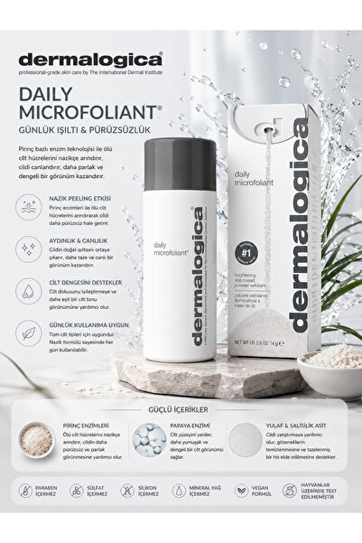 Dermalogica Daily Microfoliant Pirinç Bazlı Cilt Yenileyici, Yüz Temizleyici ...