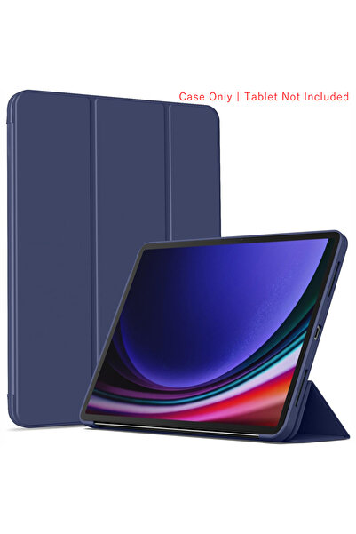 Choice8 Galaxy Tab S9 FE YT Navy Blue Tri-fold Flip Case For Tab S7 S8 S9 S9 ...