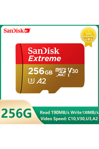 Choice1 بطاقة ذاكرة SanDisk Extreme Micro SD بسعة 256 جيجابايت وسرعة 190 ميجا...