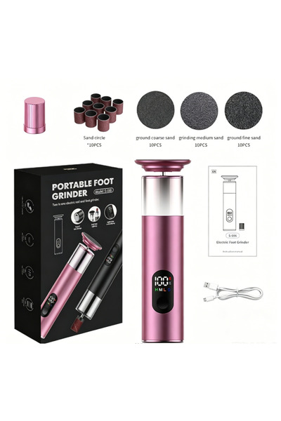 Choice1 pink Electric foot trimmer, electric foot grinder with 9-level adjust...