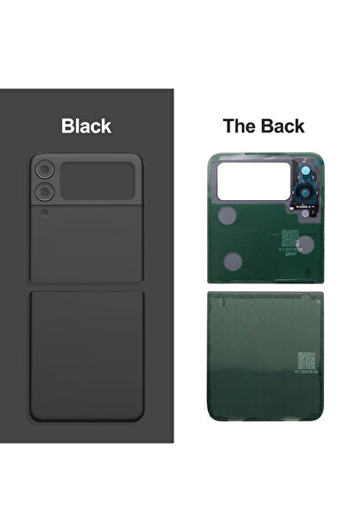 Choice7 One Set Black ﻿For Z Flip4 Rear Glass Back Cover Replacement Battery ...