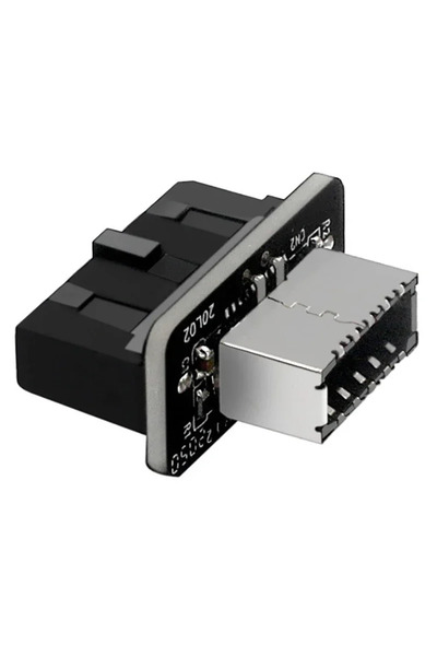 Choice Black Type-E to USB 3.0 19-Pin Adapter – Internal Vertical Header Spli...