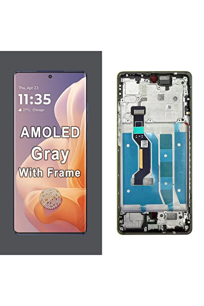choice2 Gray With Frame 6.67" OEM AMOLED 120Hz LCD For Moto G85 LCD Touch Scr...