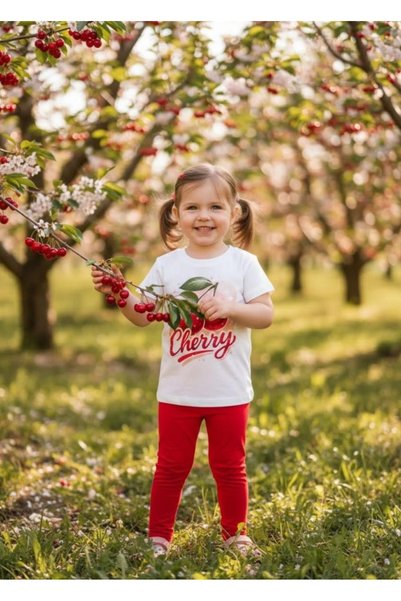 Store Cherry Printed Long Leggings Set