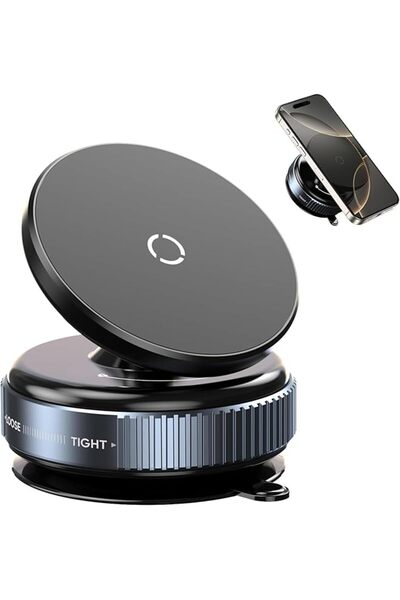 Generic Car Phone Holder - Magnetic Vacuum Suction Mount, 360° Adjustable Pho...