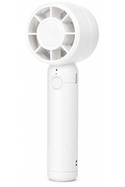 Telvesse Turbo 3 MOD Şarjlı El Fanı 3 Kademe Seyahat Masaüstü Vantilatör Taşınabilir Mini Fan Beyaz F130