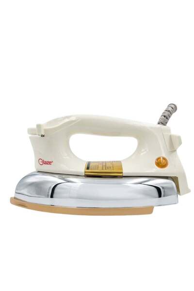 Glaze Heavy Electric Dry Iron 1200W with Non-Stick Soleplate & Adjustable Tem...