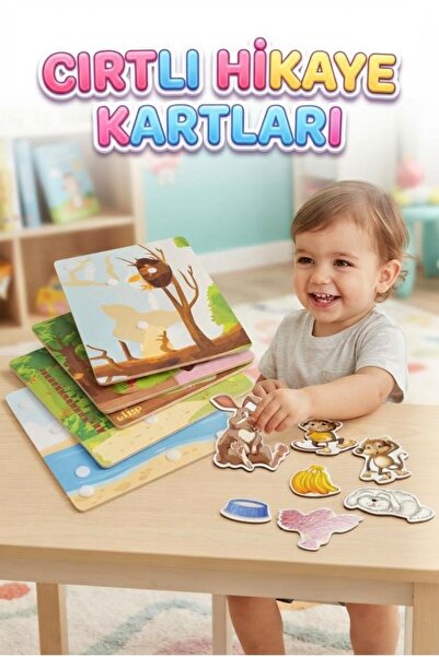 Tıfıl Toys Velcro Animals Story Cards – 3D Educational and Developmental Chil...