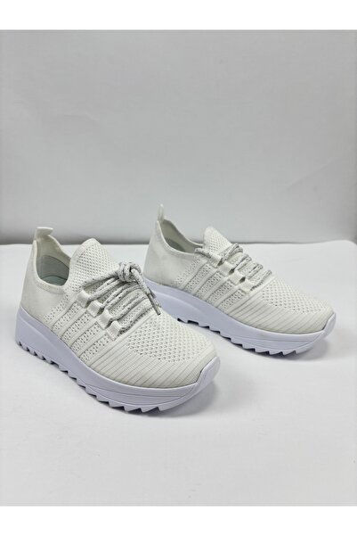 Nubbock White Women's Mesh Spotted Comfortable Lightweight Soft Sole Casual S...