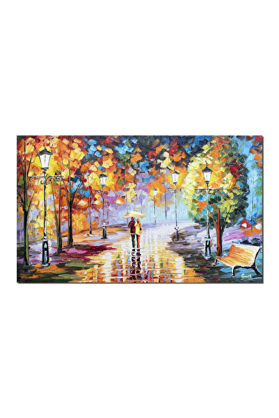 artnova Ръчно рисувана картина на влюбени, Заповядат заедно завинаги, 100x60с...