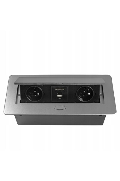 Spacetronik Priză de blat MEBLOWE cu clapetă USB-C USB 2x 1,5m SPS-D24CC
