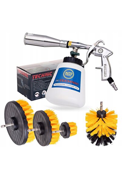 TC Technic Pistol pentru curățarea tapițeriei auto + Set de perii pentru șuru...