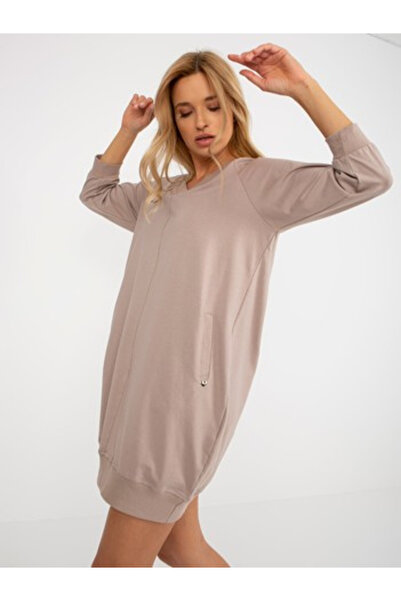 Basic Feel Good Rochie Dama Maneca 3/4, Rochie dreapta, BASIC FEEL GOOD, Bej ...