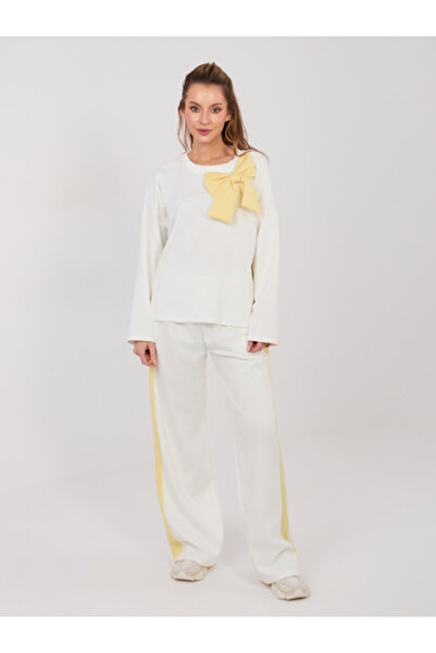 rue parıs Women's Suit, RUE PARIS, Polyester, Long Sleeve, Ecru, model IT-KM2...