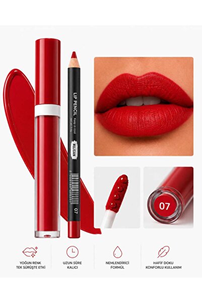 VitaMood Yaşam Liquid matte lipstick and lip liner set | intense color, long-...