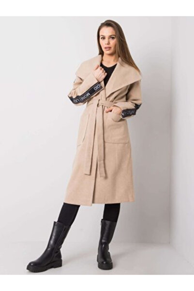 LAKERTA Palton Dama, LAKERTA, Lana, Maneca lunga, Bej, model LK-508316.95P