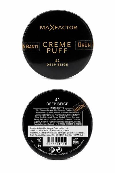 Akçiçek kozmetik Max Factor Kompakt Pudra - Cream Puff Powder Compact 42