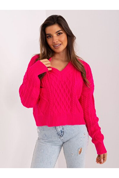 BADU Pulover Dama, BADU, Acril, Maneca lunga, Fucsia, model BA-SW-0376.65P