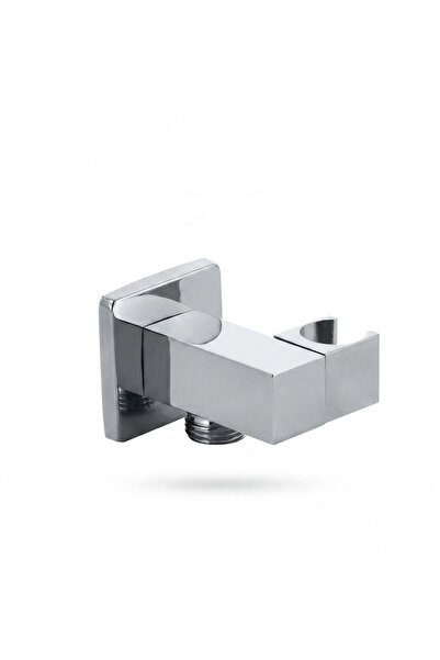 helemend Square Wall-Mounted Water Outlet and Spout with Chrome Faucet Holder...