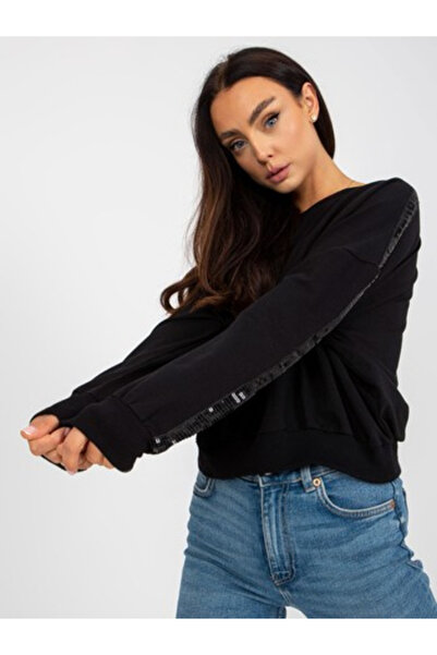rue parıs Hanorac Dama Mini, Paiete, RUE PARIS, Negru Casual Model RV-BL-8067.88