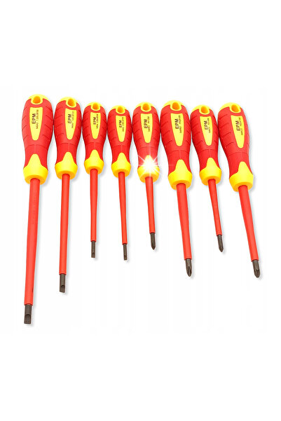 EPM Set de șurubelnițe izolate VDE, 8 piese, 1000V, pentru electricieni E-400...