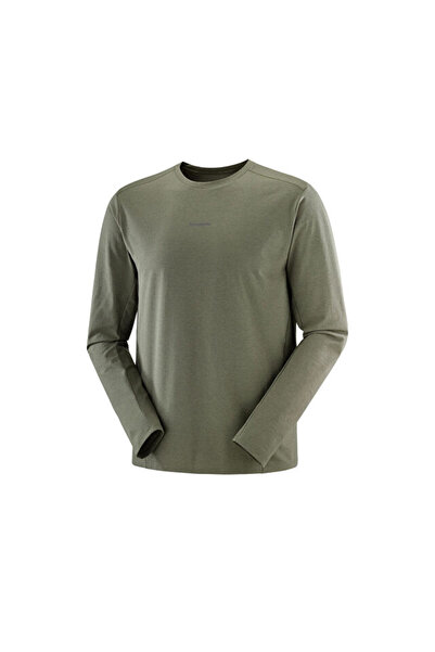 Salomon TRACKLINE LS TEE Ανδρικό μπλουζάκι για τρέξιμο LC2954600 Πράσινο