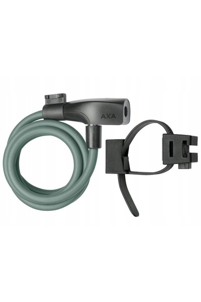 Axa Lacăt cu blocare cu cablu, 120cmx0.8mm, verde, cu cheie cu cod.