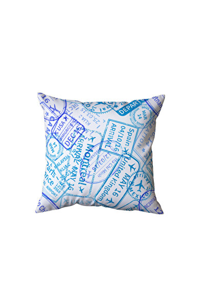 Beramussa Blue Ticket Stamps Pillow, Gift