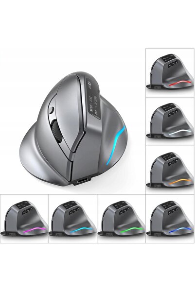 NO BRAND Mouse vertical wireless, acumulator 730mAh, USB-C, Bluetooth, 2.4G, ...