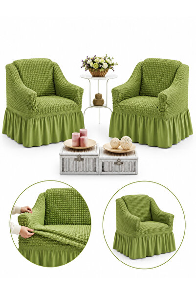 delfin Set 2 Huse Elastice Universale pentru Fotolii cu Volănaș, Material Pre...