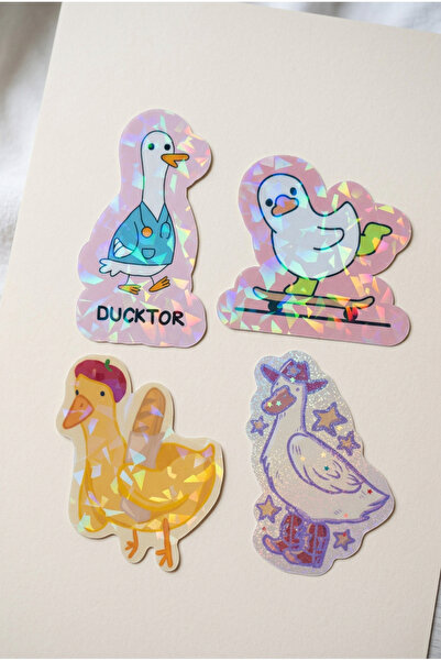 Plumie Hologramlı Laminasyonlu Duck Sticker Seti 4’lü