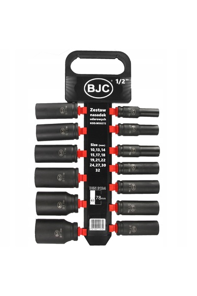 BJC Set de chei tubulare lungi, rezistente, 1/2'', 10-32mm, 13 piese