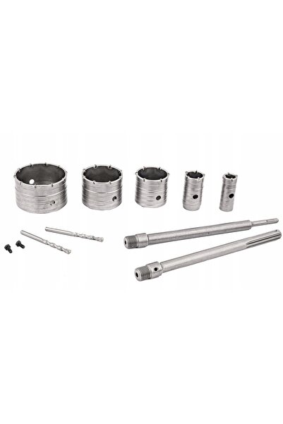 Falon Tech Set de freze pentru găuri în beton, tip coroană, cu prelungitoare,...