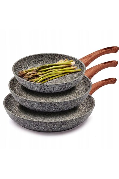 Konighoffer Set de tigăi 3x marmură, pentru inducție 22/26/30cm Geos