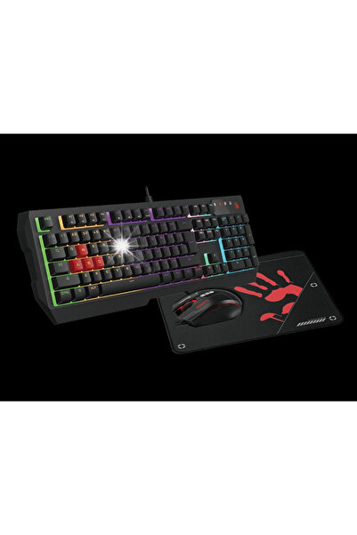 NO BRAND Set tastatură + mouse + pad A4Tech USB Bloody B1700 RG