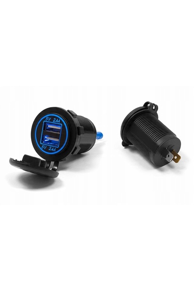 NO BRAND Priză USB pentru motocicletă 12V încărcător 2xUSB LED