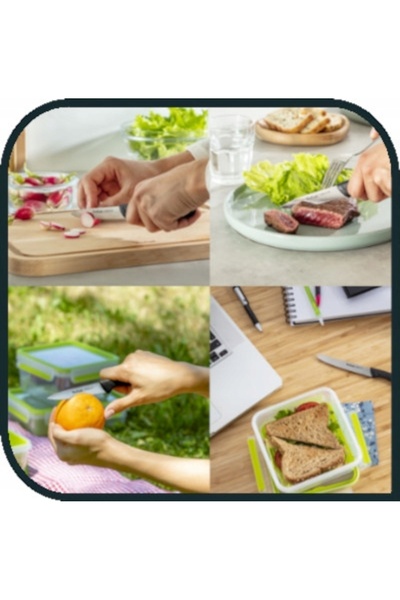 TEFAL Cuțite Colorfood 10/8/8 pentru curățare și pilire 3el