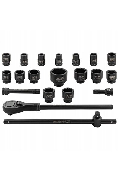 Jcb Set de chei tubulare cu clichet, 3/4 ", 21 piese, 17-50mm