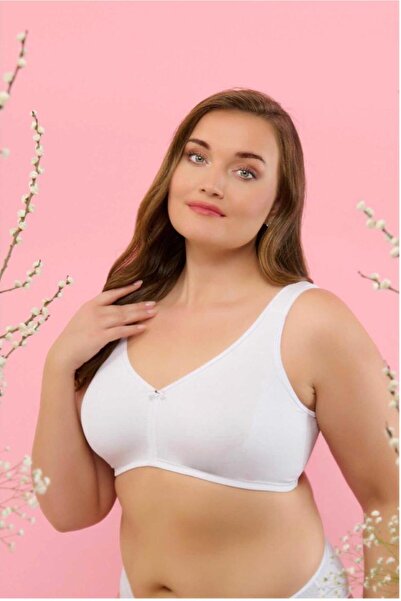 Yeni İnci Women's Bra, Non-Wired Non-Padded Basic Bra, Double Layer Gathering...