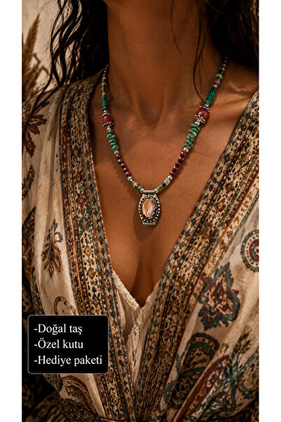 HER ŞEY NOTA www.herseynota.com Veridia Natural Stone Bohemian Necklace – Eth...