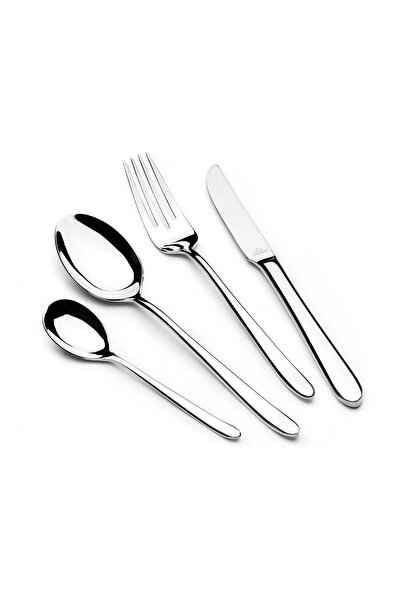 Arshia 26-piece Shiny Silver Cutlery Set with Stand