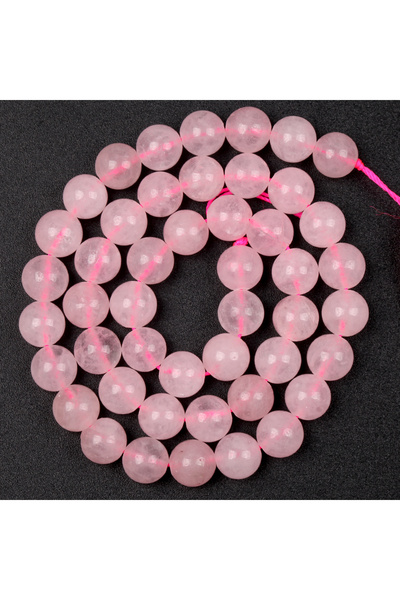 Choice3 8mm Rose Quartz 4mm-12mm Natural Rose Quartz Stone Round Loose Spacer...